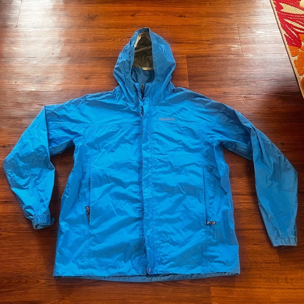 Marmot Men's Vibrant Blue Raincoat size L - Picture 3 of 17